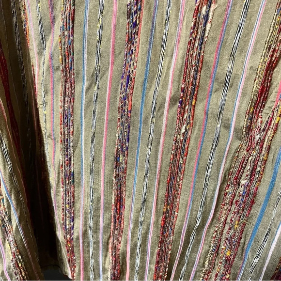 Coldwater Creek Tan/Olive Multi Color Embroidered Button Up Size XL - Picture 8 of 12